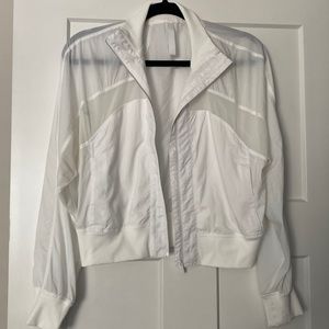 Lululemon White Crop Windbreaker Jacket